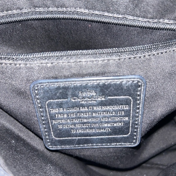 FLASH SALE NWOT authentic Coach black leather handbag - Picture 3 of 4